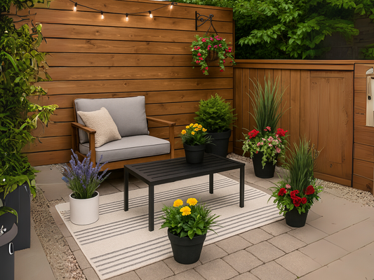 Styling Small Outdoor Spaces With Faux Plants