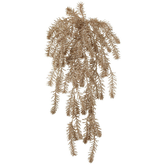 Glittered Pine Hanging Bush set of 2