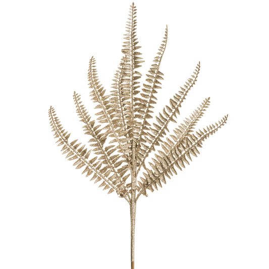 Glittered Sword Fern Spray 19" (set of 3)