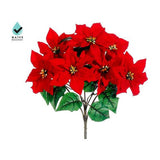 Water resistant poinsettia bush red