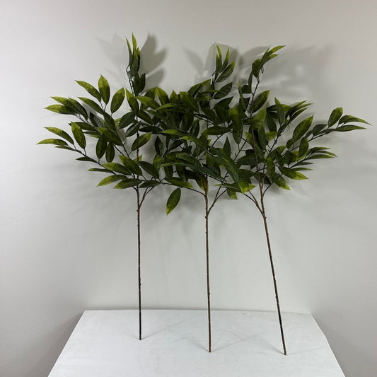 Cherry leaf stem 34" set of 3