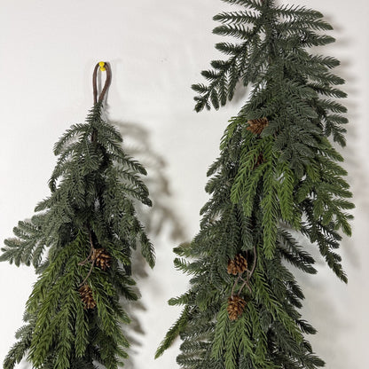 Soft pine garland 6' with cone  UV protected( set of 2)