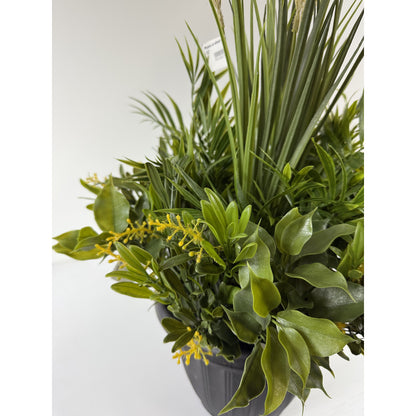 Decorative Artificial Grass Arrangement with Faux Pampas 