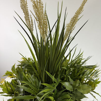 Decorative Artificial Grass Arrangement with Faux Pampas 