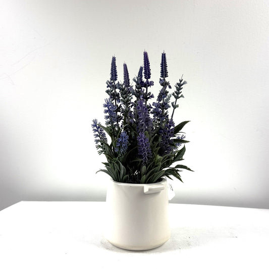 Lavender garden with vase