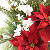 Poinsettia red seasonal insert