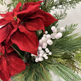 Poinsettia red seasonal insert