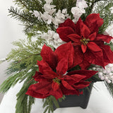 Poinsettia red seasonal insert