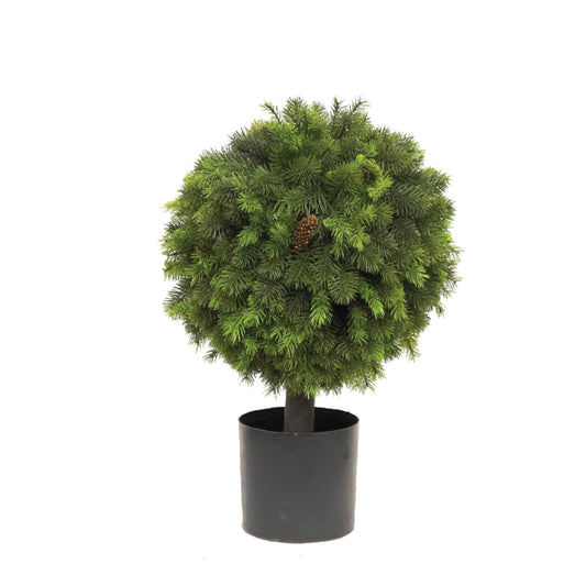 Pine Ball Top with Decorative Pine Cones 28"