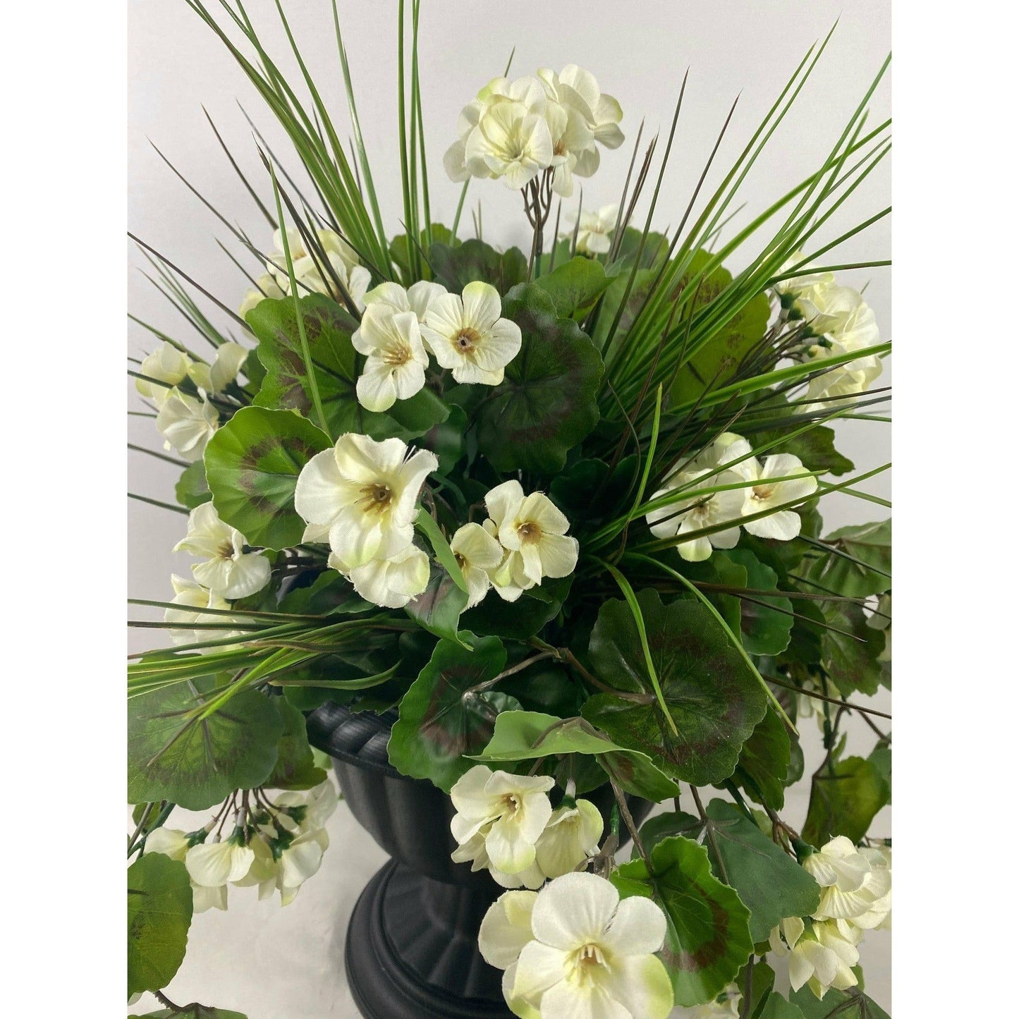 Flowering Geranium with Decorative Grass